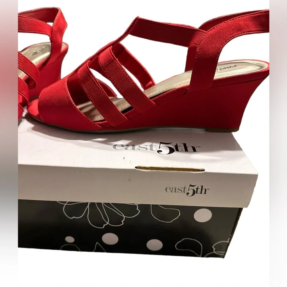 East 5th Red Wedges Size: 8.5